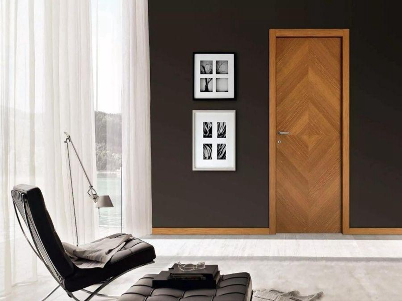 Puertas interiores de madera maciza con efectos visuales de alta gama Puertas interiores de chapa