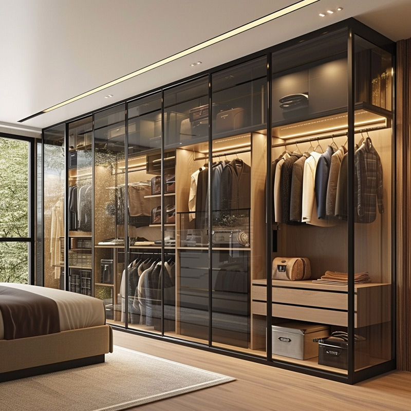 glass sliding door wardrobe