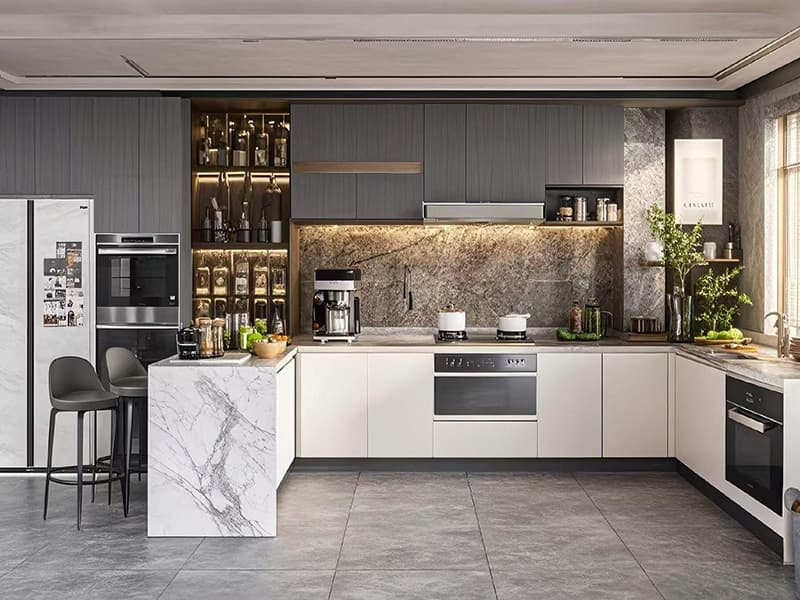 ¿Es más barato comprar o construir los gabinetes de cocina?