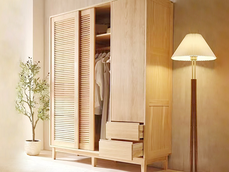Armarios de madera estilo japonés de alta calidad, prácticos y personalizados para dormitorio principal.